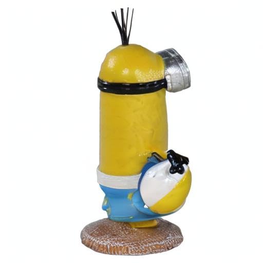 Penn-Plax Minions Officially Licensed 3-Piece Aquarium Ornament Bundle – Includes Kevin, Stuart, and Bob – Beach Themed – Small