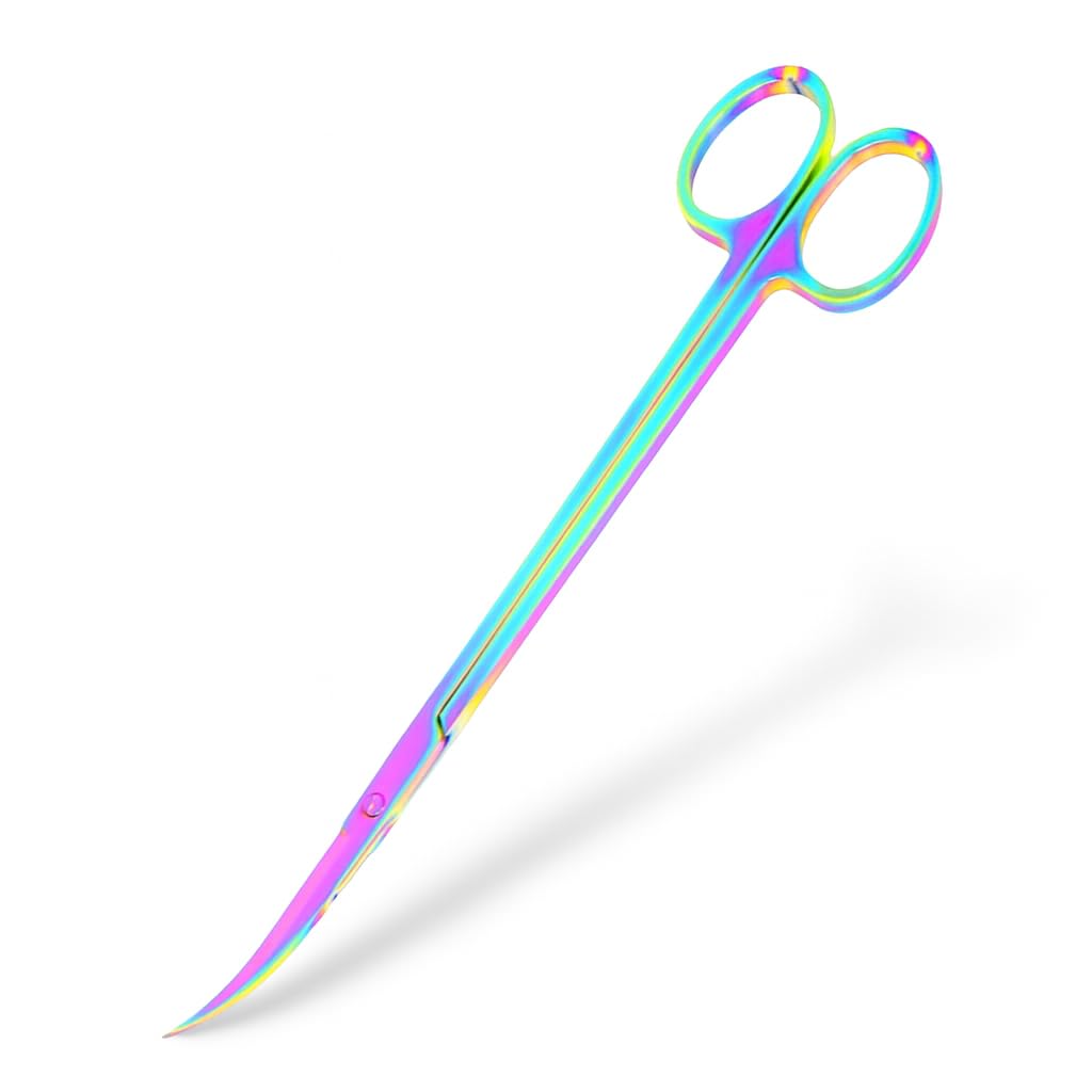 Mandala Crafts Stainless Steel 12" Curved Aquarium Scissors for Fish Tanks