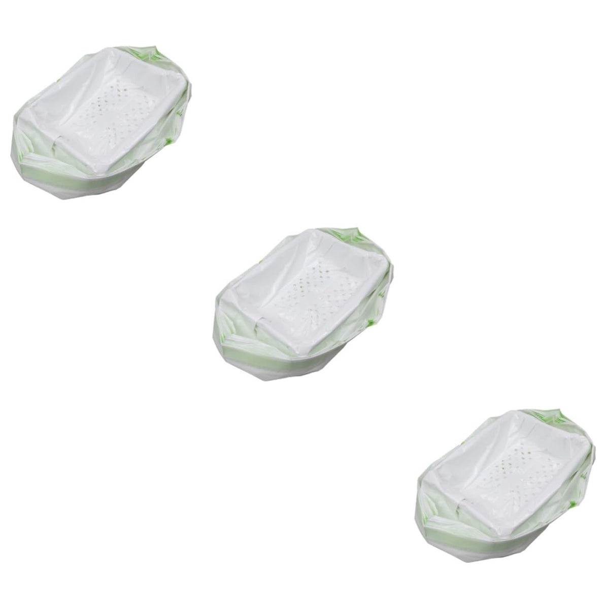 HANABASS 21pcs Cat Litter Filter Pouches Cat Waste Disposal Bags for Easy Cleaning White for Pet Owners and Litter Management