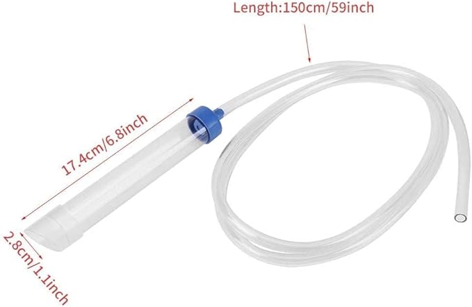 Umisun Manual Water Changer Gravel Cleaner Water Filter Syphon Tube Fluids Transfer Tool PVC Sand Vacuum Pump Fish Tank Tool (Small(Fit for: About 30L Small Fish Tank))