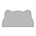 Cat Food Mat, Silicone Non Slip Dog Bowl Mat Waterproof Cat Feeding Mat Stop Food Spills and Water Messes Out to Floor Pet Food Mat (Dark Gray, 17" x 10")