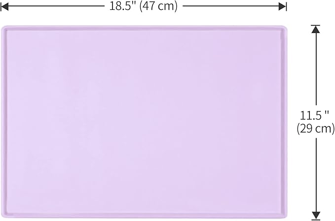 Silicone Dog Food Mat Waterproof Pet Feeding Tray for Small Medium Dogs