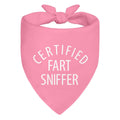 ZBBFSCSB Certified Fart Sniffer Pink Dog Bandana, Funny Pet Bandana Adjustable Scarf Decoration, Funny Photo Prop Accessories for Party Yard, Thanksgiving Gifts for Pet Owner Puppy Lover Police Dog