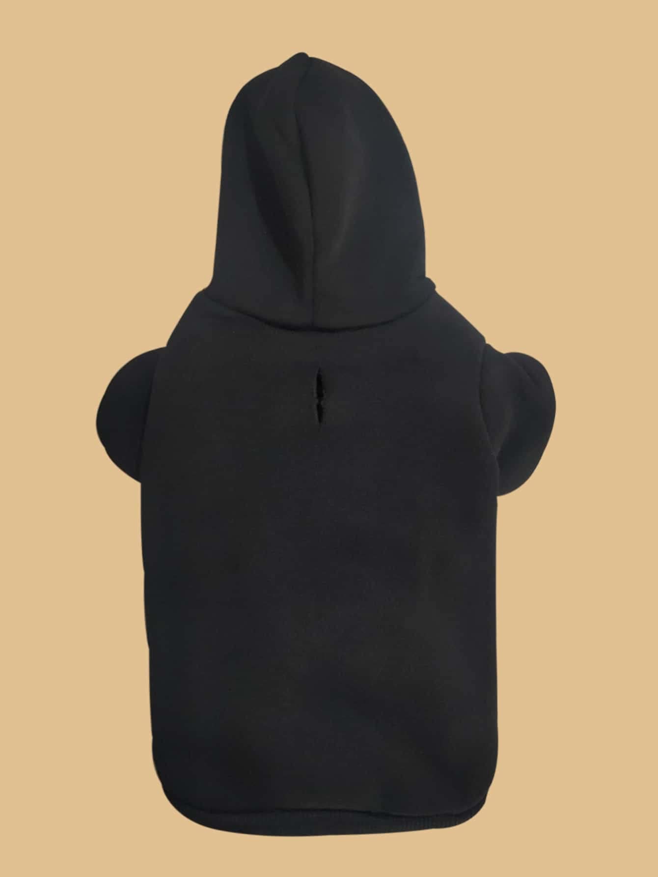 QWINEE Basic Dog Hoodie Sweatshirt Puppy Sweater Warm Cat Costumes Pet Clothes for Chihuahua Puppy Kitten Small Medium Dogs Black Large