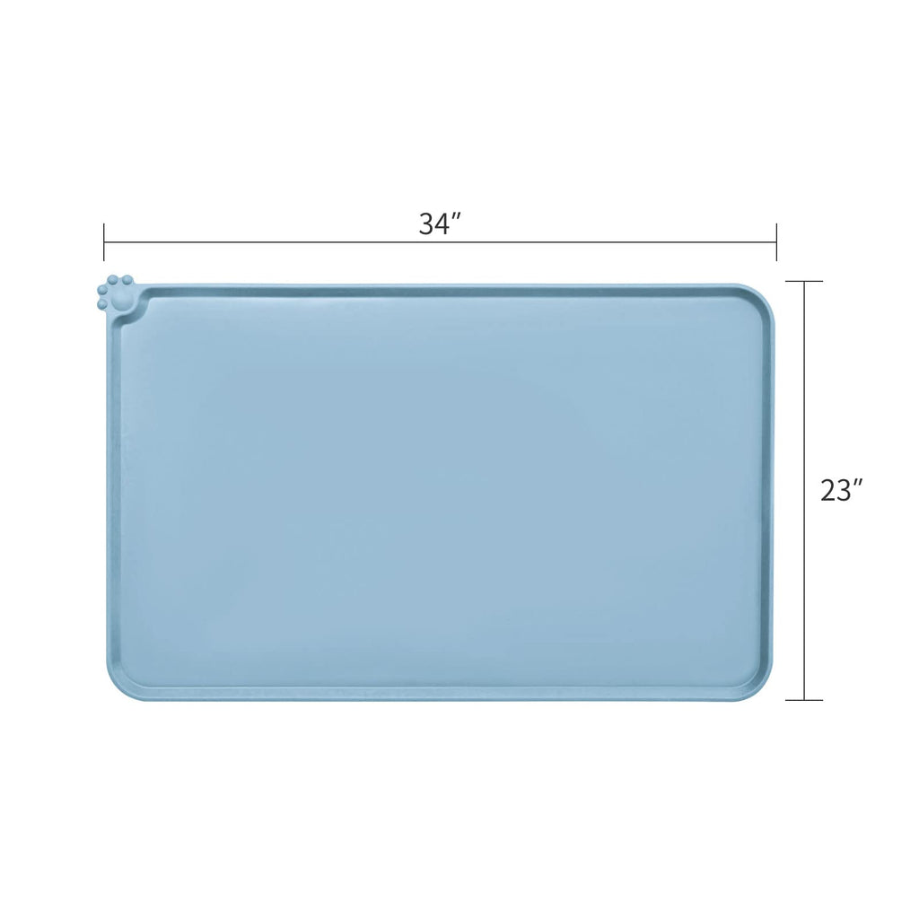 AUDWUD Waterproof Silicone Pet Feeding Mats,Anti-Slip Dog Food Bowl Pad