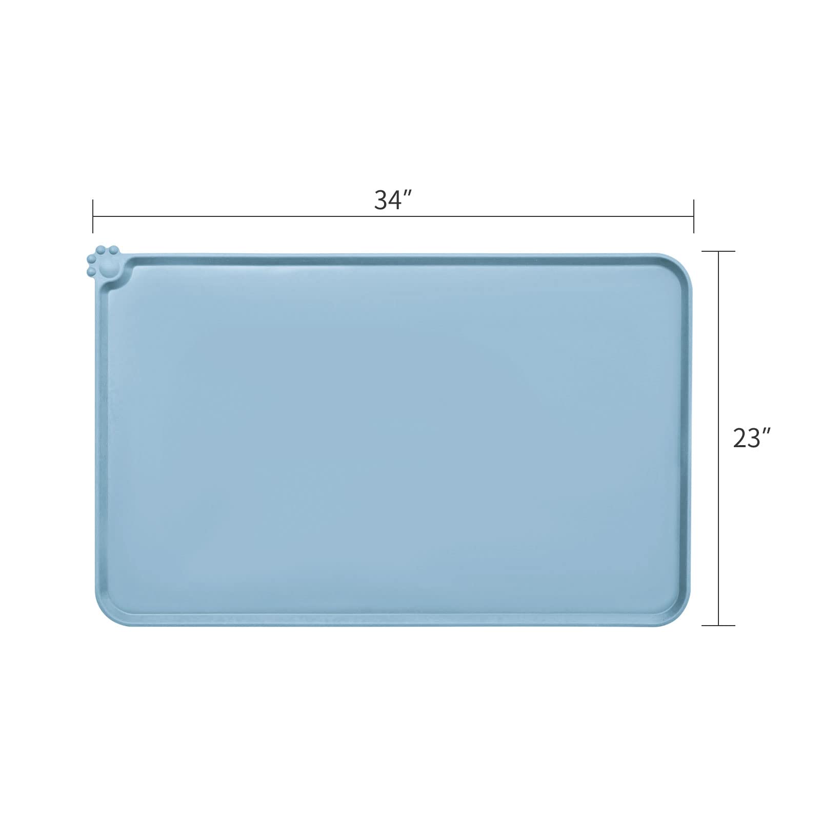 AUDWUD Waterproof Silicone Pet Feeding Mats,Anti-Slip Dog Food Bowl Pad