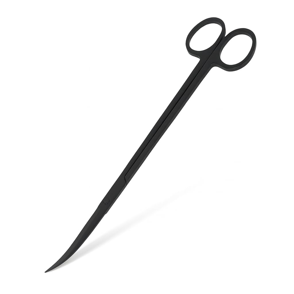 Mandala Crafts Stainless Steel 12" Curved Aquarium Scissors for Fish Tanks