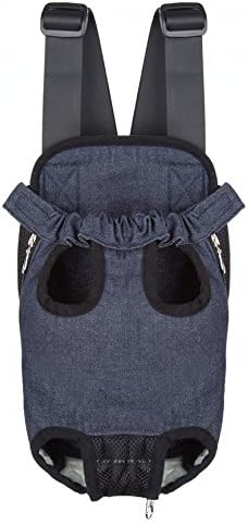 Pet Dog Puppy Cat Carrier Five Holes Backpack Double Shoulder Straps Mesh Front Chest Backpack Bag