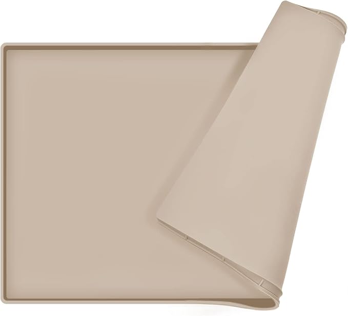 Silicone Dog Food Mat Waterproof Pet Feeding Tray for Small Medium Dogs