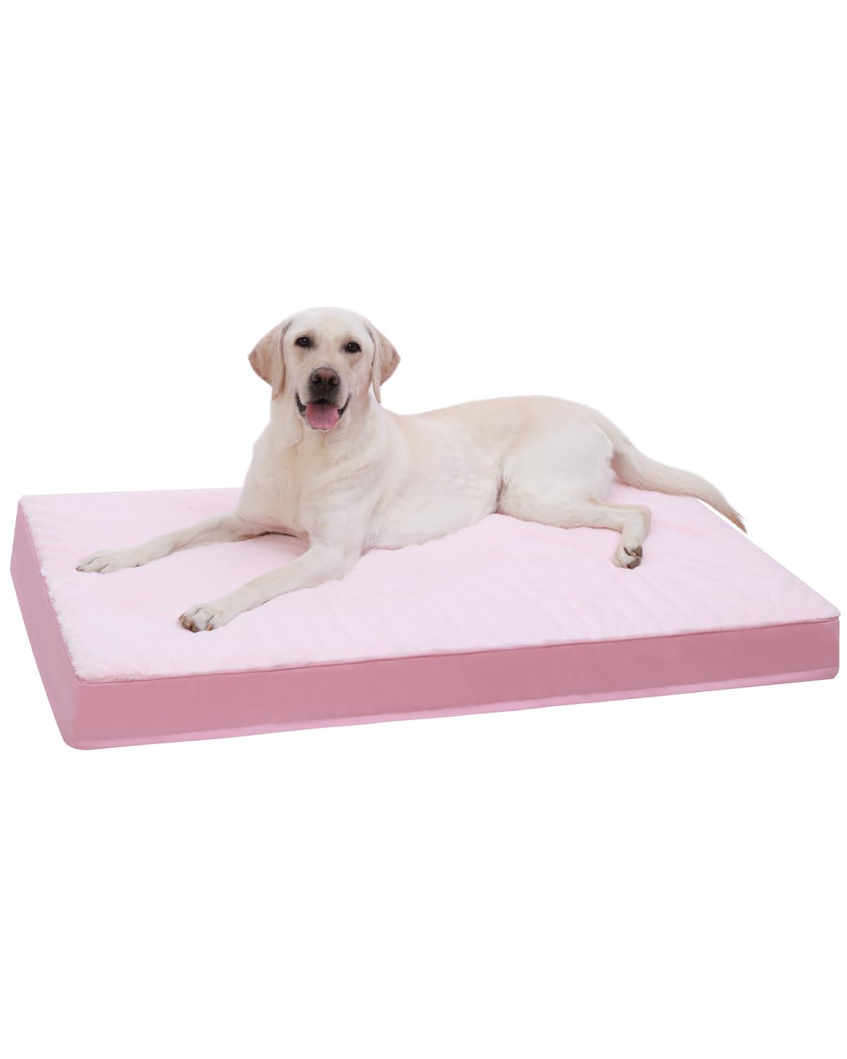 KSIIA Orthopedic Dog Bed for Large Dogs with Waterproof Lining, Khaki,35x22