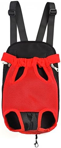 Pet Dog Puppy Cat Carrier Five Holes Backpack Double Shoulder Straps Mesh Front Chest Backpack Bag