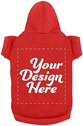 Personalized Dog Hooded Sweatshirt Custom Pet Pullover Hoodie Text/Image Small/Medium/Large Dogs,Puppy,Cat and Kitten Red