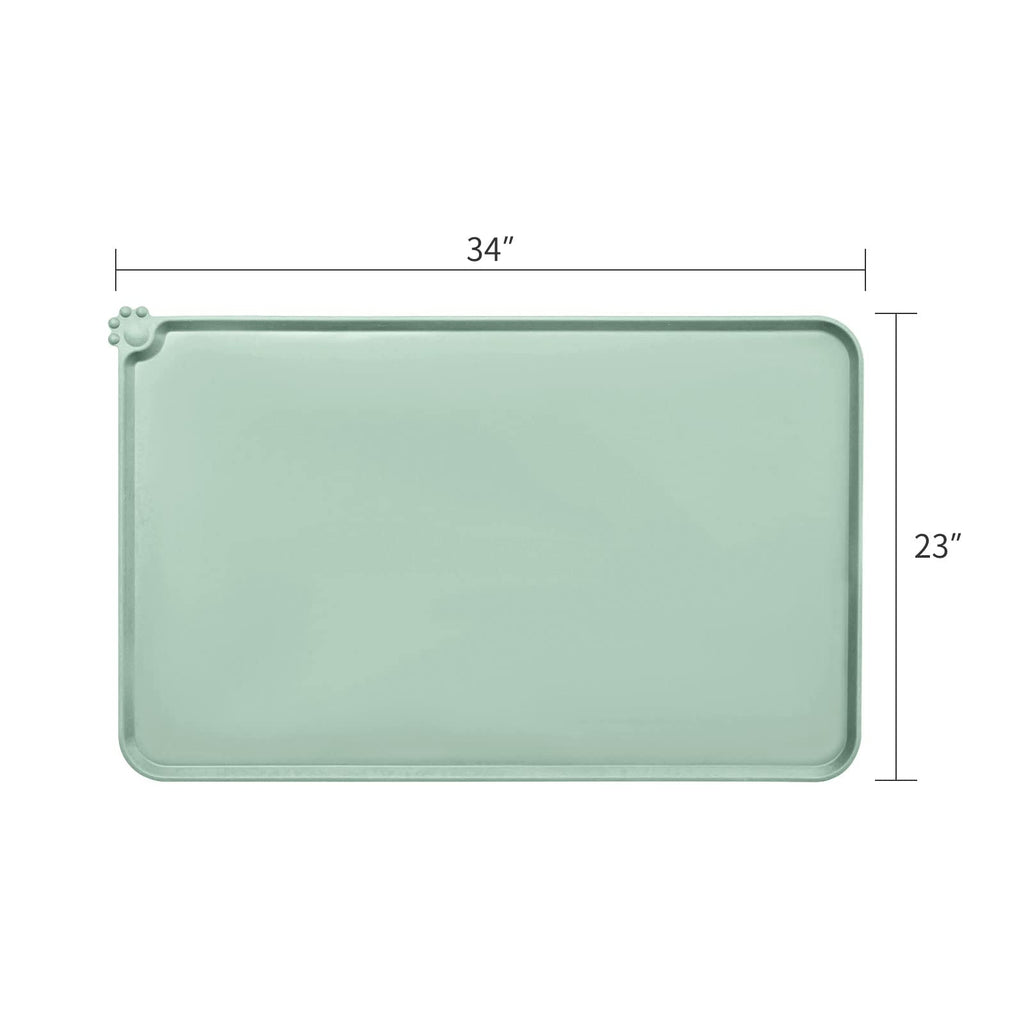AUDWUD Waterproof Silicone Pet Feeding Mats,Anti-Slip Dog Food Bowl Pad