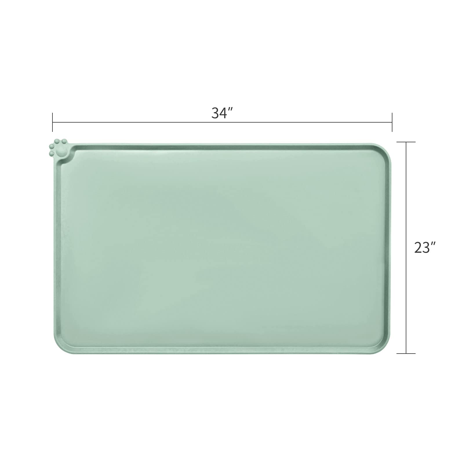 AUDWUD Waterproof Silicone Pet Feeding Mats,Anti-Slip Dog Food Bowl Pad