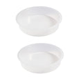 Yojanner 2pcs Plastic Round Bird Feeders Bowls, Wild Birds Seed Feeder Tray Bird Bath Water Bowls Accessories for Feeding Station Tray Perfect for attracting Birds