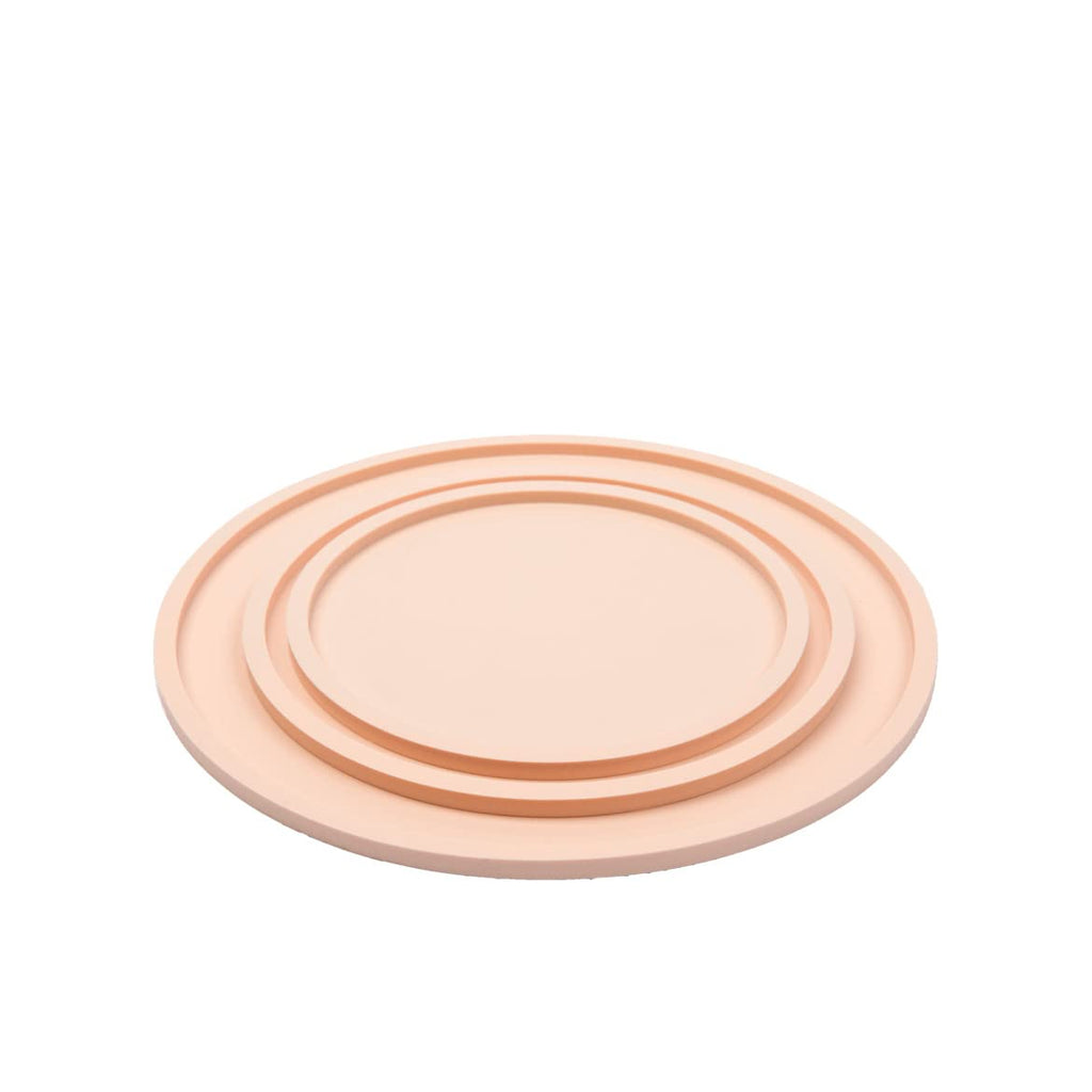 Waggo Habit Silicone Dog Placemat – Set of 2 Modern Heavyweight Silicone Dog Food Mats, Dishwasher Safe, Non-Slip, Solid Color – White (Large, 9")