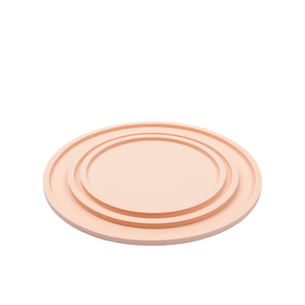 Waggo Habit Silicone Dog Placemat – Set of 2 Modern Heavyweight Silicone Dog Food Mats, Dishwasher Safe, Non-Slip, Solid Color – White (Large, 9")