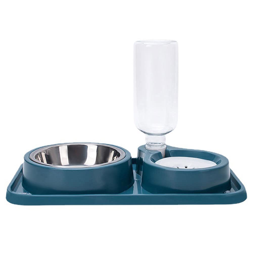 JiangYanus Double Dog Cat Bowls, No-Spill Pet Water and Food Bowl Set