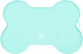 Super Design Dog Food Mat Dog Bowl Mat for Food and Water Silicone Non Spill Cat Feeding Mat Puppy Placemat Waterproof - 20.5" x 14.5", Light Green