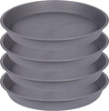 Bleuhome 6 Pack of 6 inch Plant Saucer Drainage Tray, 4 5 7 8 10 12 13 15 17 19 inch Plastic Plant Water Tray, Flower Saucers for Indoors, Plant Dishes for Pots Base (6 inch — 17" (4 pack)