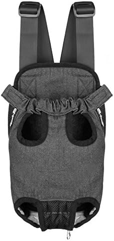 Pet Dog Puppy Cat Carrier Five Holes Backpack Double Shoulder Straps Mesh Front Chest Backpack Bag
