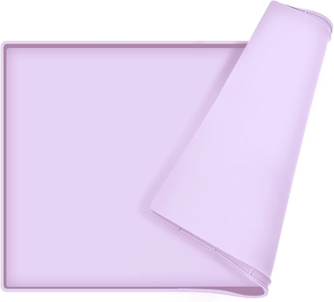 Silicone Dog Food Mat Waterproof Pet Feeding Tray for Small Medium Dogs