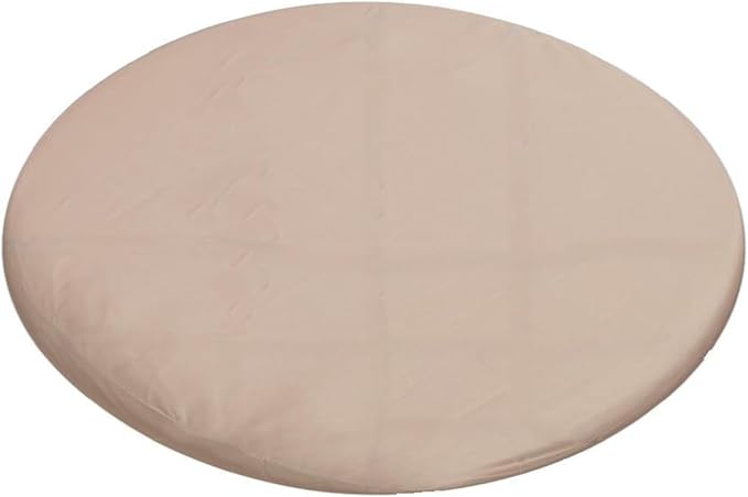 Dog Bed Cover – Waterproof Cover for Dog Bed – Heavy Duty, Machine Washable Zippered Liner – Durable, USA-Made Fabric for Pets – Ideal Pet Bedding Protector for Accidents and Messes - Round (Tan)