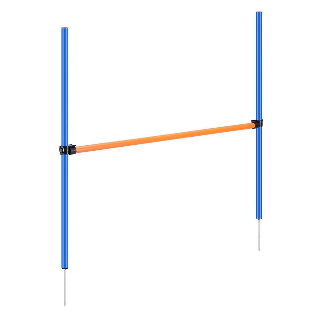PAWISE Dog Agility Training Equipment,Pet Training Hurdles & Weave Poles Set with Adjustable Jump Bar,Outdoor Dog Obstacle Course for Backyard Exercise, Portable Dog Agility Kit for Shepherd Malinois