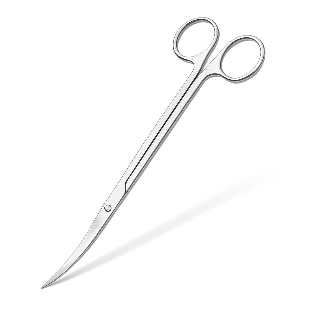 Mandala Crafts Stainless Steel 12" Curved Aquarium Scissors for Fish Tanks