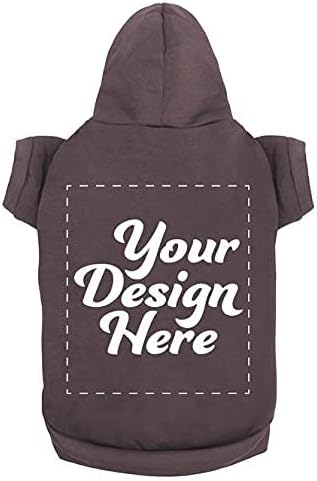 Personalized Dog Hooded Sweatshirt Custom Pet Pullover Hoodie Text/Image Small/Medium/Large Dogs,Puppy,Cat and Kitten (XX-Large, Charcoal)