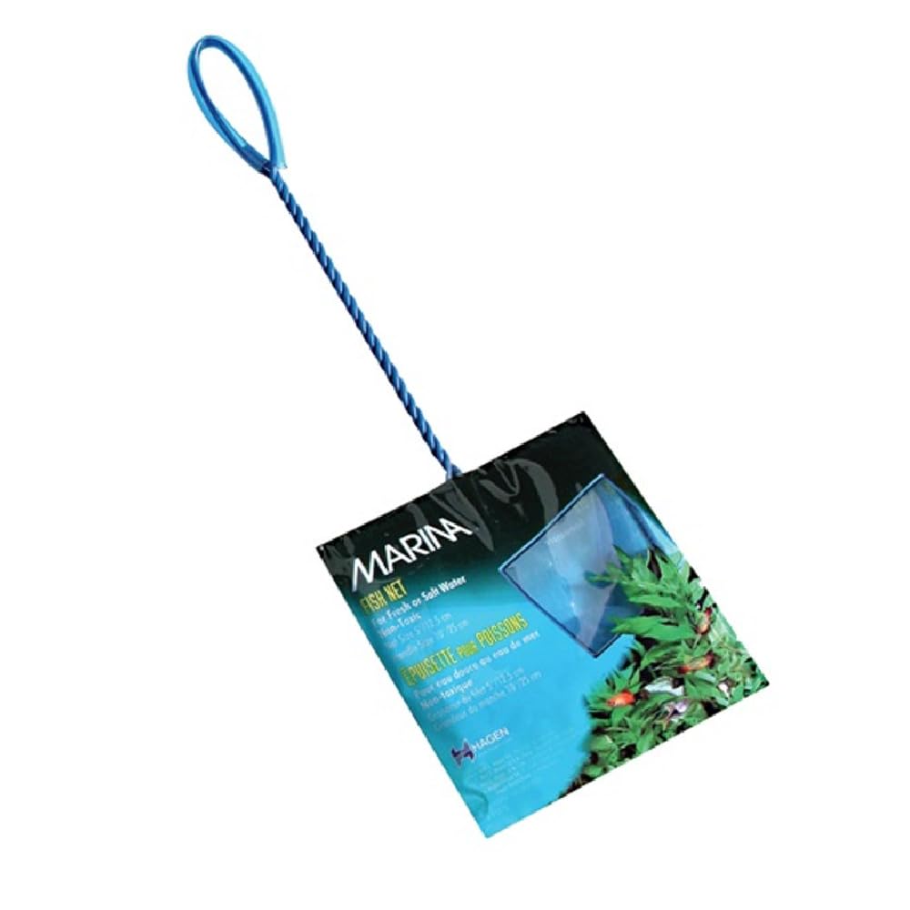 Marina 5-Inch Blue Fine Nylon Net with 10-Inch Handle