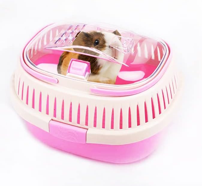 KAMEIOU Blue Small Animal Carrier for Guinea Pig, Sugar Glider, Hamster, Hedgehog, Chinchillas, Rat, Snakes - Portable, Lightweight, Breathable - Travel, Outdoor, Home Use