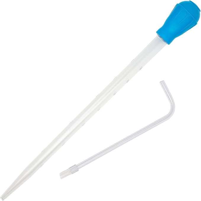AREPK Aquarium Coral Feeder Fish Feeder Waste Clean Tool Manual Cleaner Water Changer Fish Tank Cleaning Tool Siphon Dropper Waste Remover Aquatic Bottom Feeder Pipette Aquarium