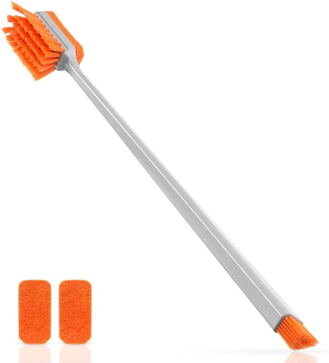DaToo Small Glass Aguarium Cleaning Tool Algae Scraper for Acrylic Aquariums Fish Tank Cleaner Brush (Longer Size)