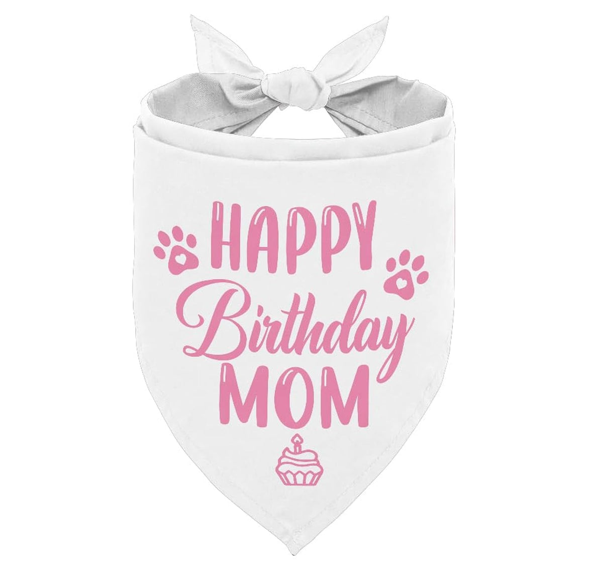 Dog Bandana for Happy Birthday Mom - Classical Plaid Printing Scarf Accessories, Pet Gift for Mom's Birthday Party (L16)