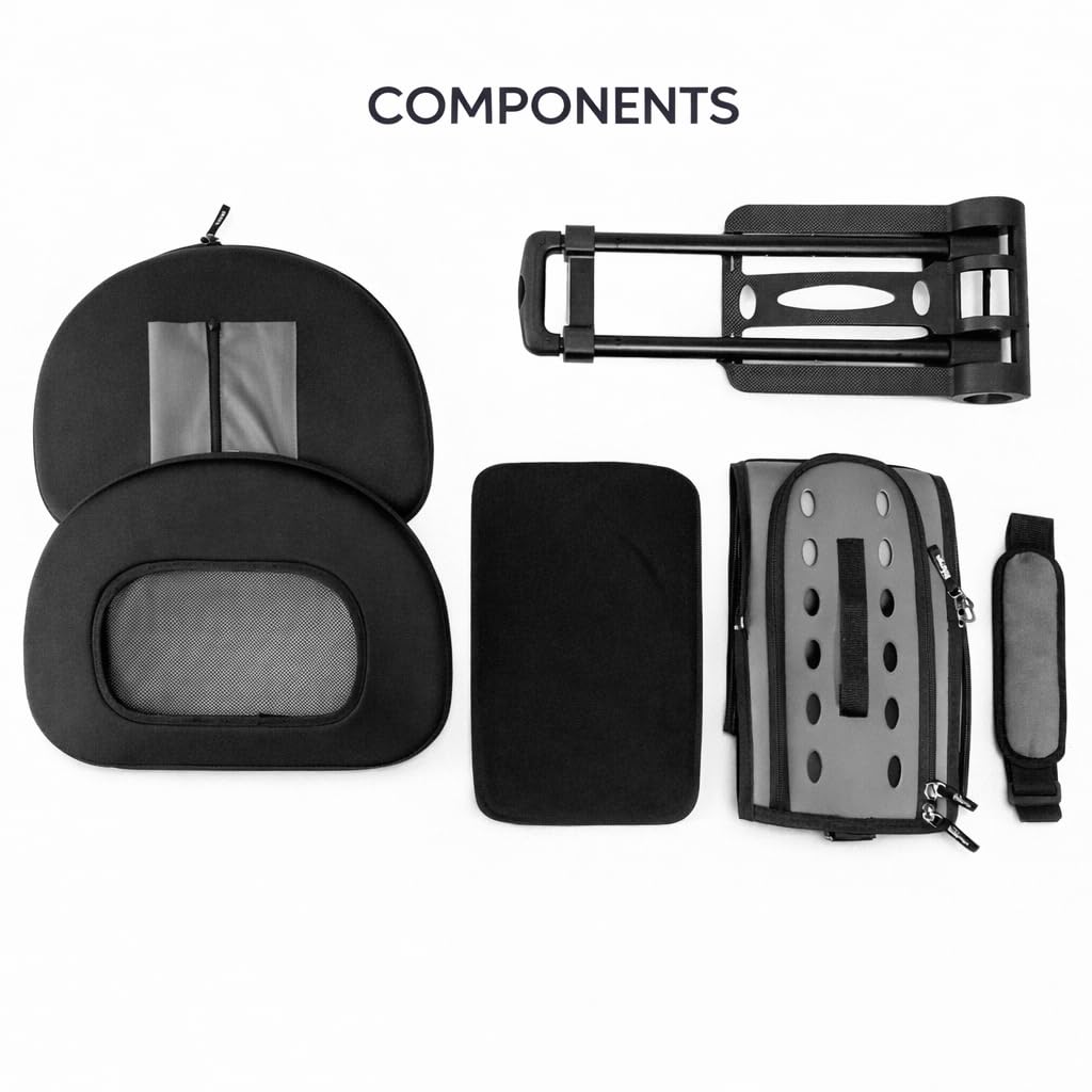 Pet Life ® 'Final Destination' Military-Grade Hardshell and Light 2-in-1 Wheeled or Carrying Travel Airline Cat and Dog Carrier Crate or Portable Pet Kennel