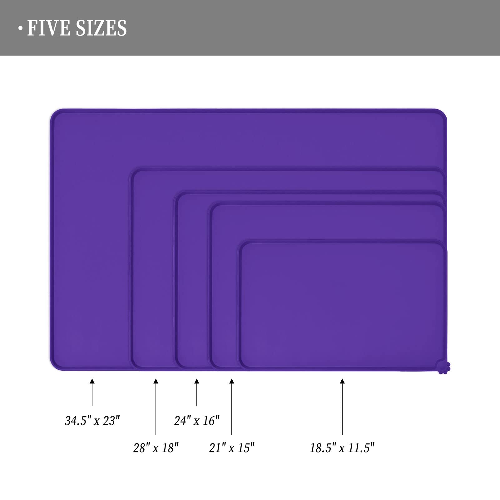 Reopet Silicone Pet Feeding Mat - Waterproof & Non-Slip Dog Cat Placemat
