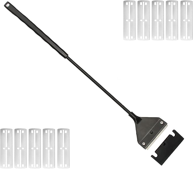Algae Scraper for Glass Aquarium,Aquarium Razor Scraper with 10 Replaceable Blades,Aquarium Cleaning Tools.
