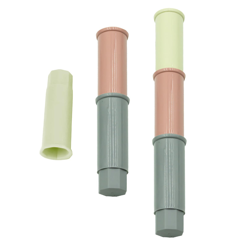 NACOCO Pet Standing Water Dispenser - Cat Dog Standing Bowl with Detachable Pole Automatically Feeding Water Height Adjustable(Grey/Grey Pink/Green Grey Adjustable Rods)