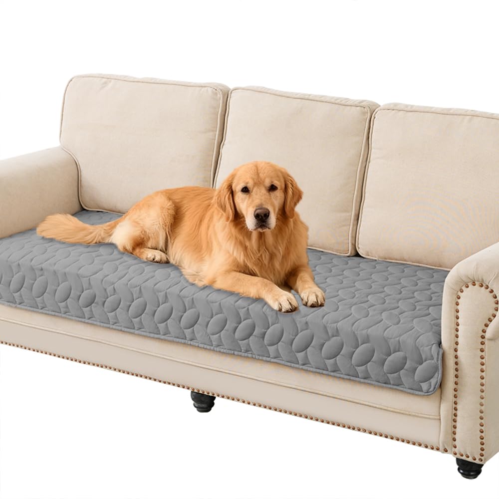 Ameritex Pet Bed Cover Dog Bed Blanket for Sofa and Furniture Waterproof New Pattern Design (30x70 Inch, Light Grey)