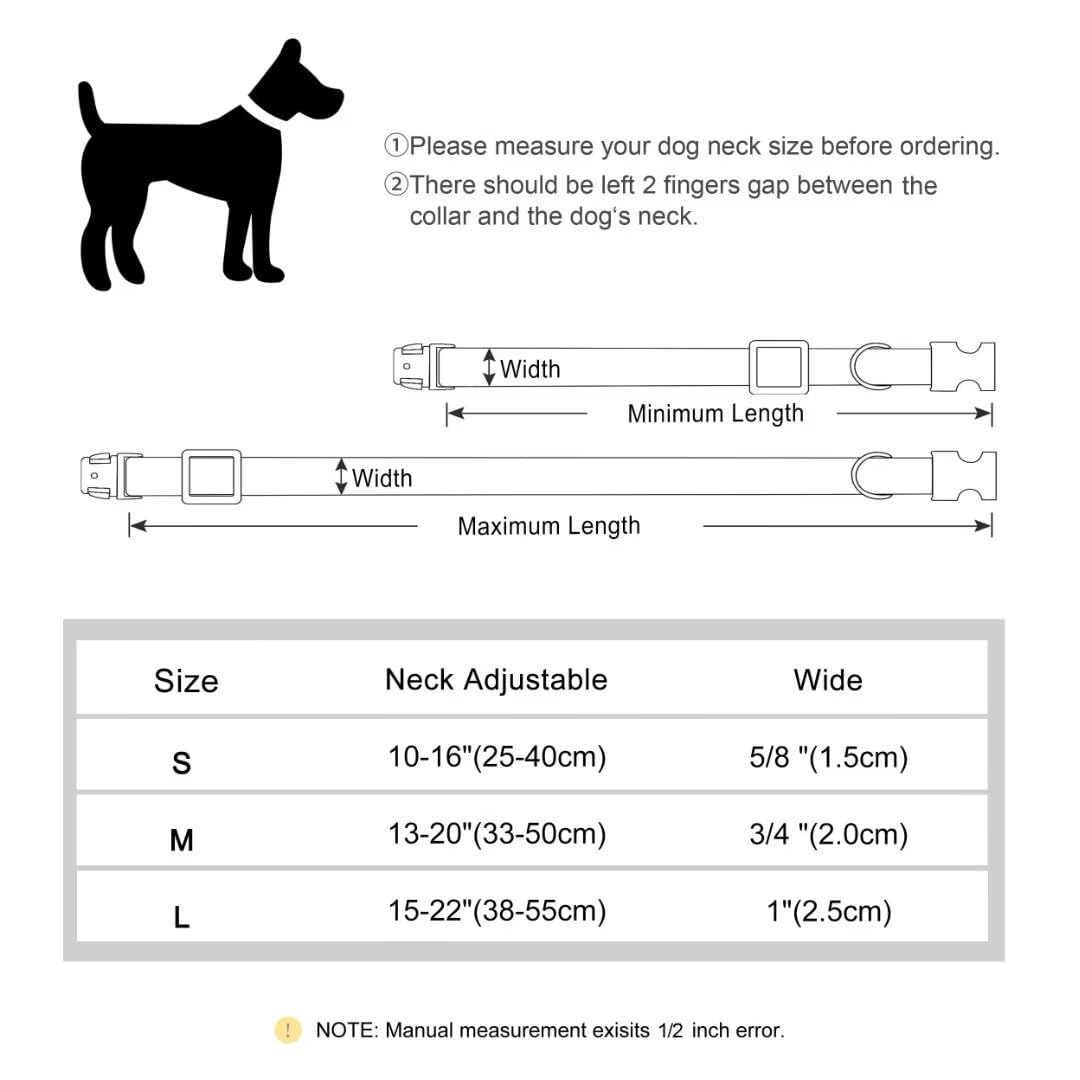 PET ARTIST Dog Collars for Medium Dogs, Soft Padded Premium Nylon Dog Collar with Quick Release Metal Buckle, Durable & Adjustable Pet Collars for Boy Gifts, Blue, M (Fit 13-20")