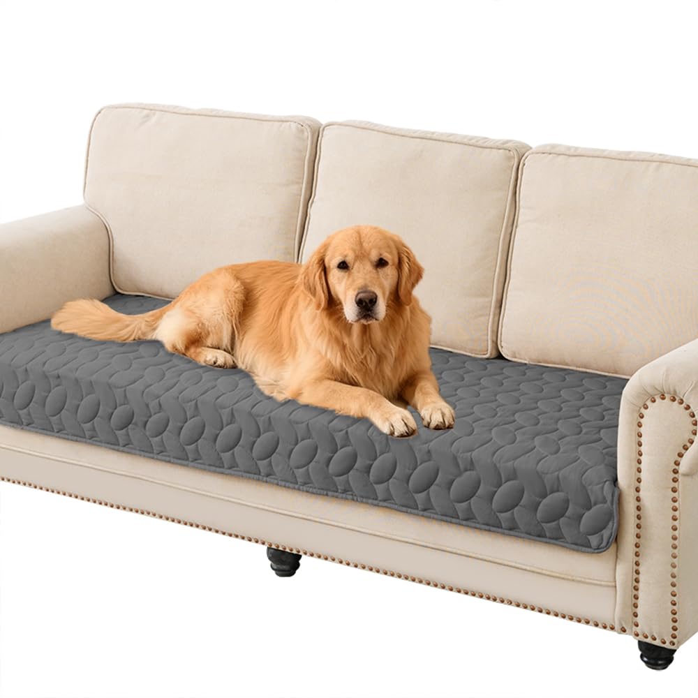 Ameritex Pet Bed Cover Dog Bed Blanket for Sofa and Furniture Waterproof New Pattern Design (30x70 Inch, Light Grey)