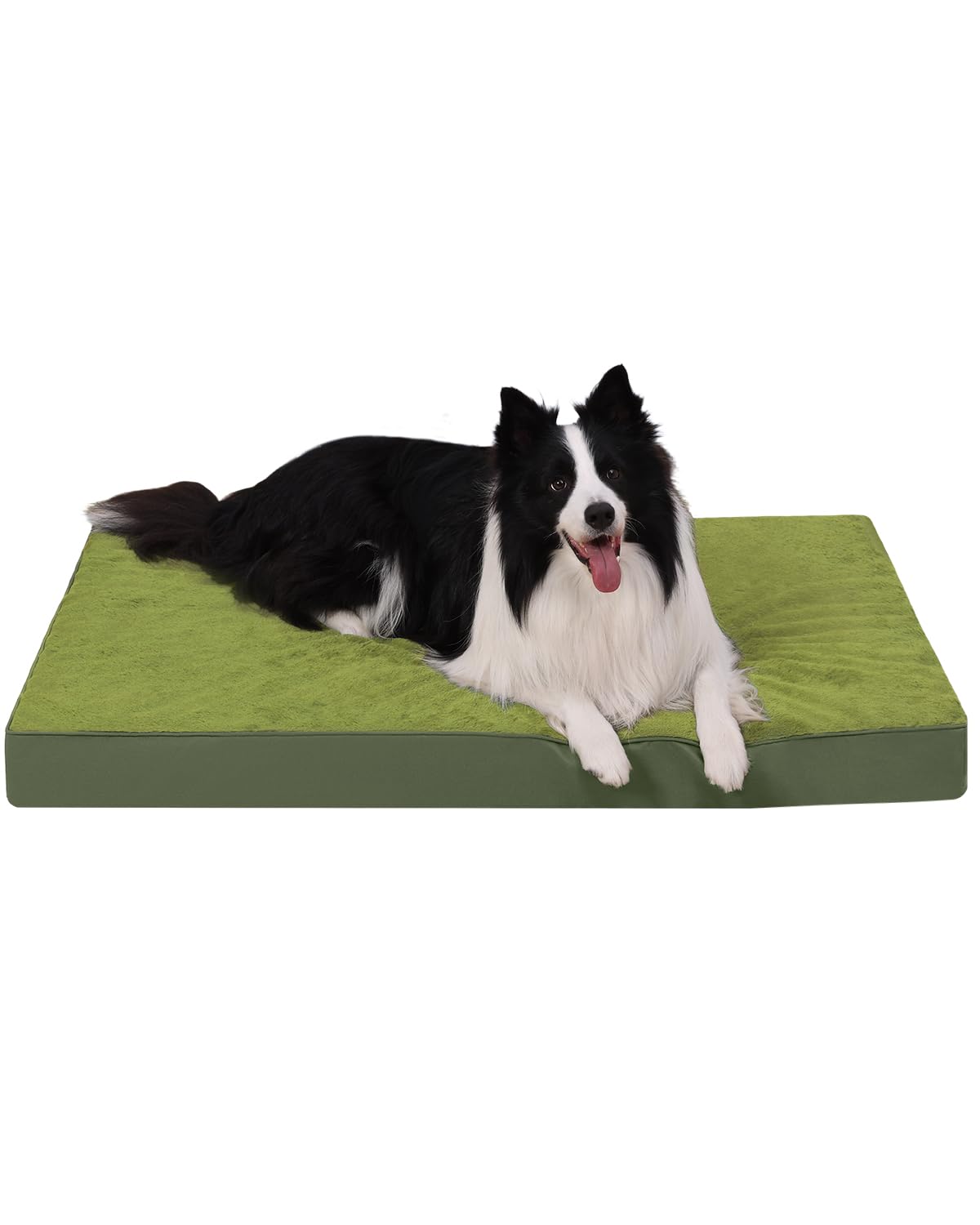KSIIA Orthopedic Dog Bed for Large Dogs with Waterproof Lining, Khaki,35x22