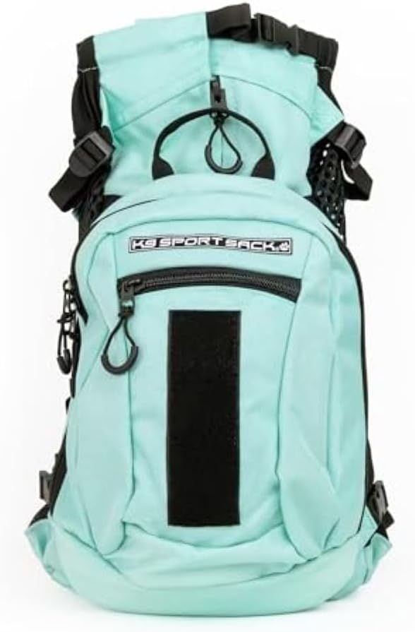K9 Sport Sack Plus 2 - Small, Light Grey - Ideal for Dogs 13-16” Long - Adjustable, Backpack-Style Carrier with Multi-Functional Storage Pack, Thick Shoulder Straps & Padded Back Panel