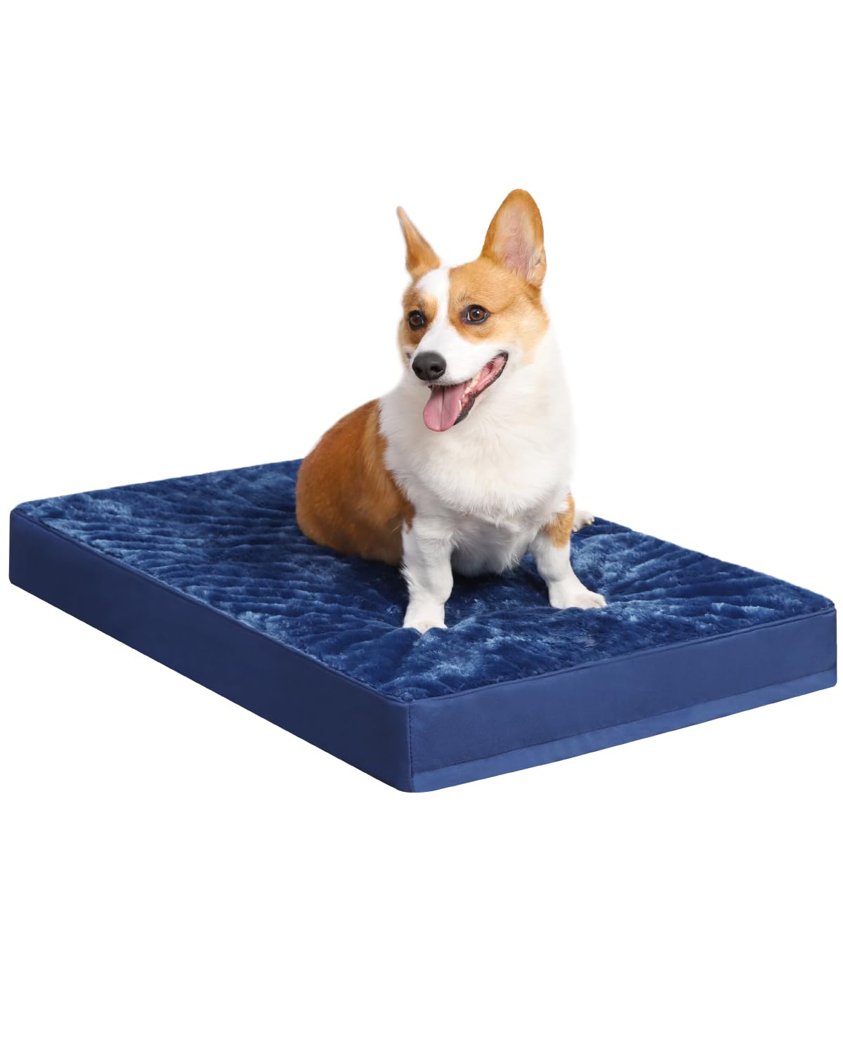 KSIIA Orthopedic Dog Bed for Large Dogs with Waterproof Lining, Khaki,35x22