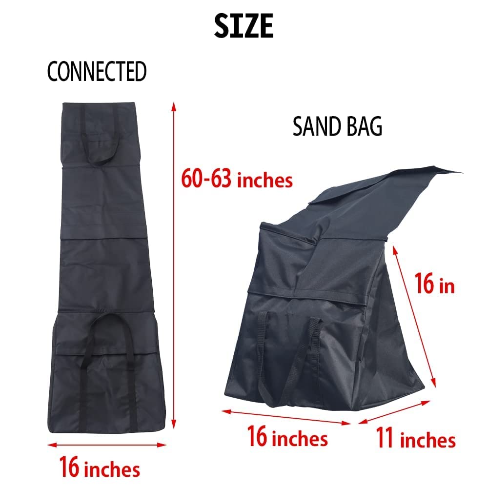 Japard Dog Agility Equipment, 18 Inch - 22 Inch Adjustable Tunnel Sandbags 2 Pack, Holding Bags Only, Training Weight Bags, Outdoor Indoor Water-Proof