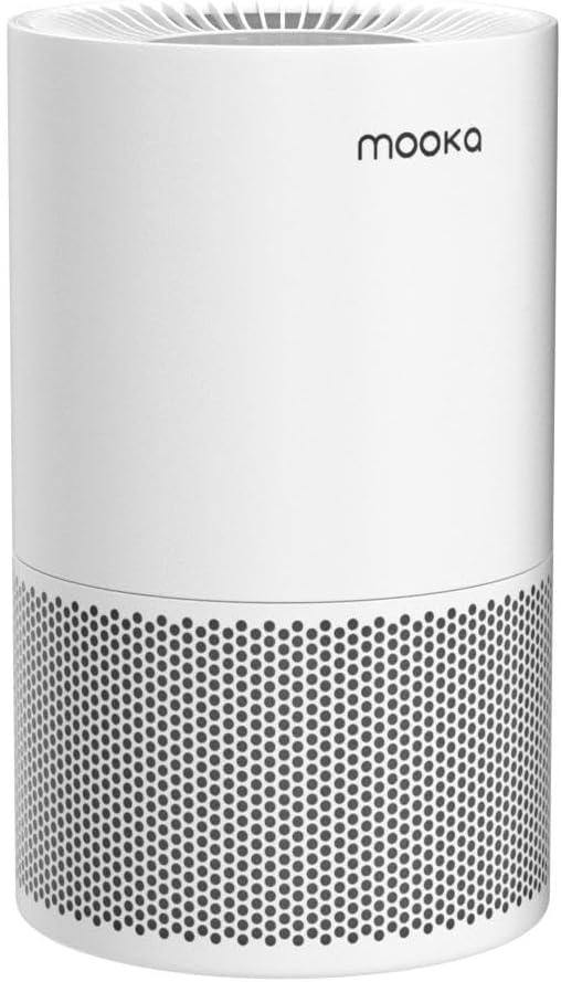 Air Purifiers for Home Large Rooms up to 1200ft², MOOKA H13 True HEPA Air Purifier for Bedroom Pets with Aromatherapy, Child Lock, 13dB Ultra-Quiet Air Cleaner for Smoke, Odor, Dander, Pollen