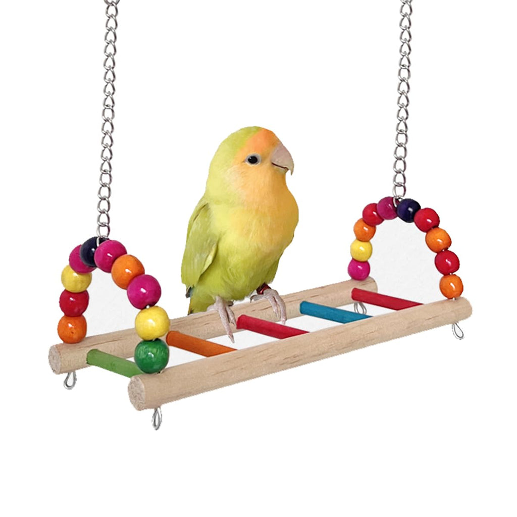 Bird Swing Conure Toys, Parrot Climbing Hammock for Parakeet, Lovebird, Budgie, Cockatiel, Conure, Small Birds