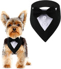 Formal Dog Tuxedo Adjustable Pet Collar with Bow, Small, Medium and Large Dog Wedding Clothing, Birthday Gifts