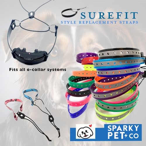 Replacement GPS eCollar with Adjustable Bungee, Multi-Hole Design, and Secure Toggle Closure for Small Dogs (Reflective Orange, Small Neck)